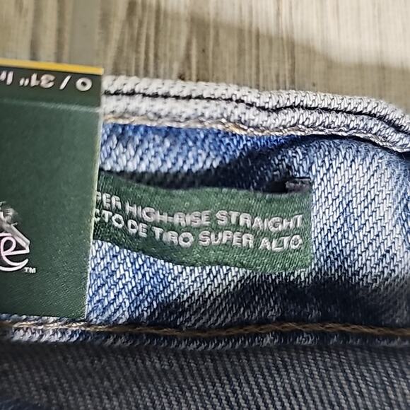 Wild Fable Super High Rise Straight Light Wash Distressed Jeans Womens 0/31" NEW - Picture 9 of 15